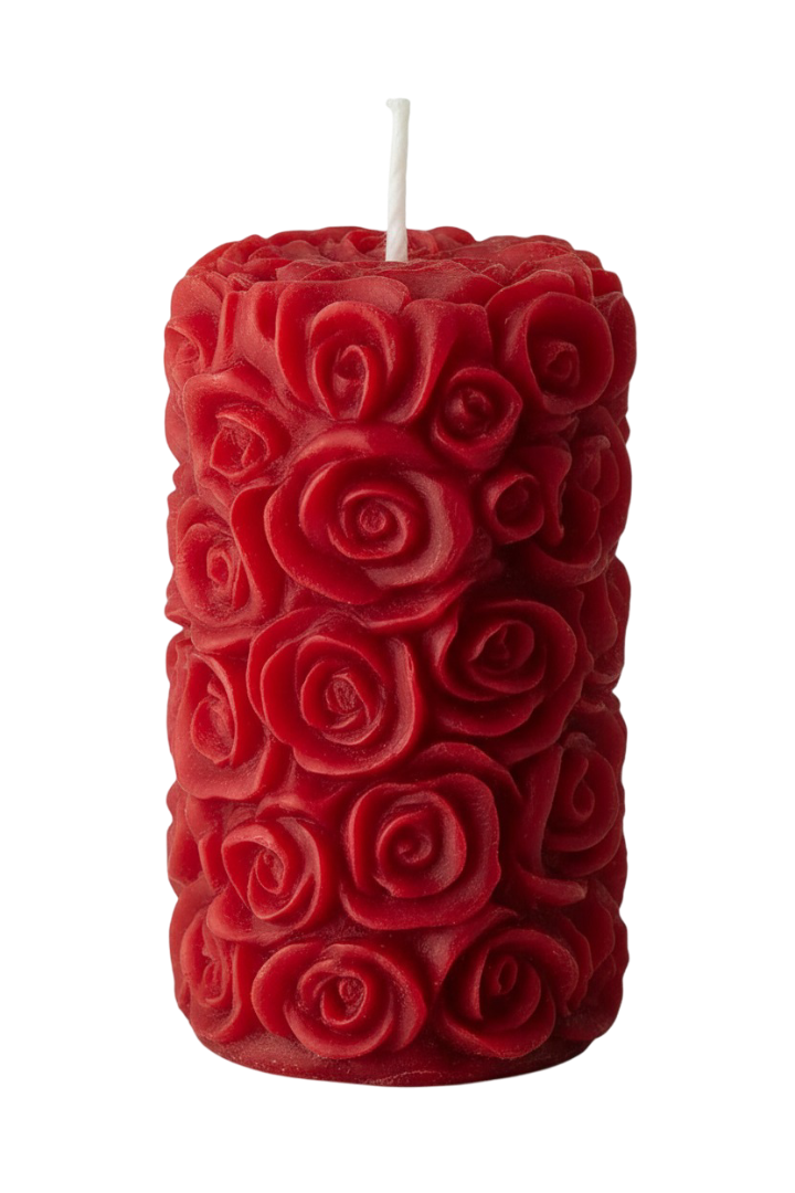 Rohinara scented handmade rose pillar Candles