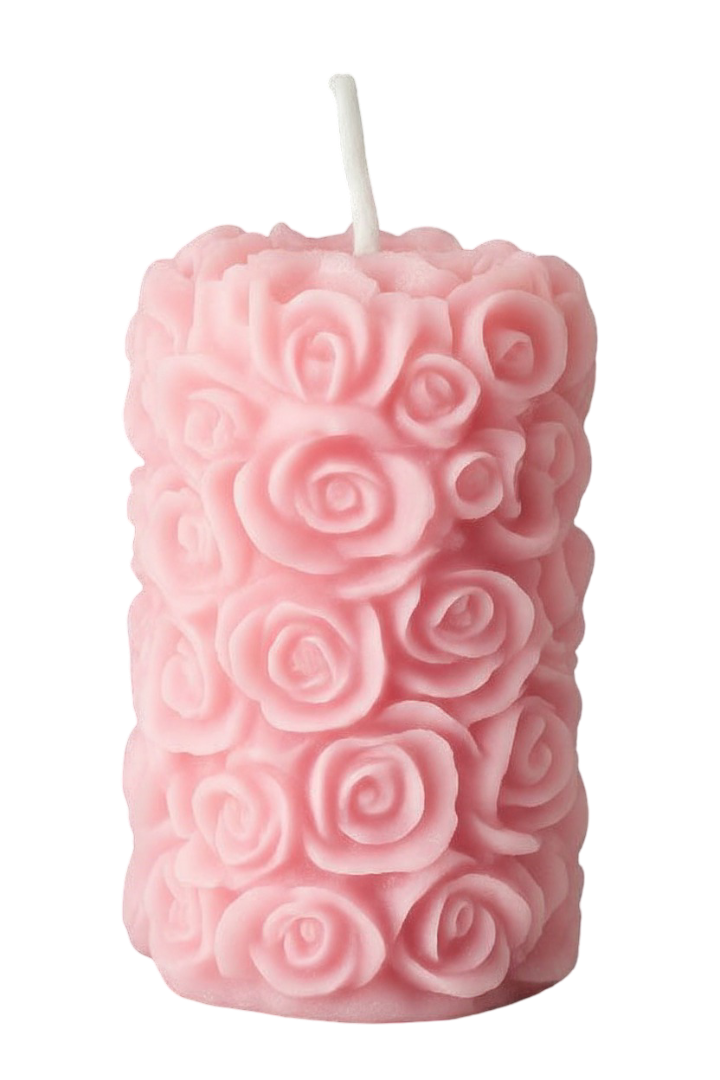 Rohinara scented handmade rose pillar Candles