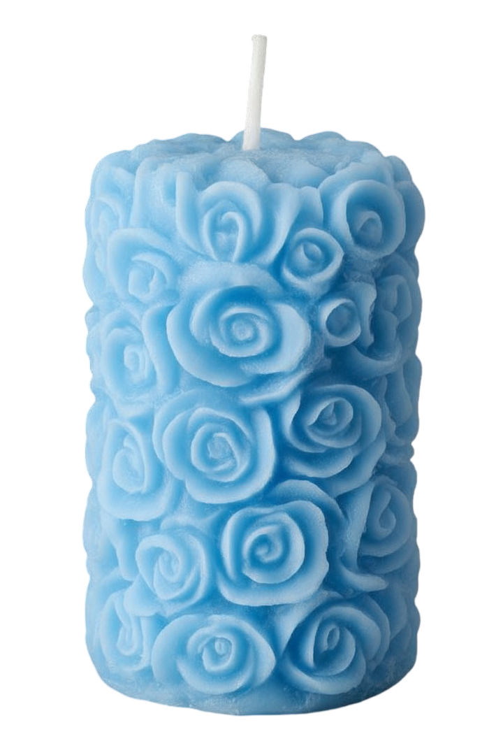 Rohinara scented handmade rose pillar Candles