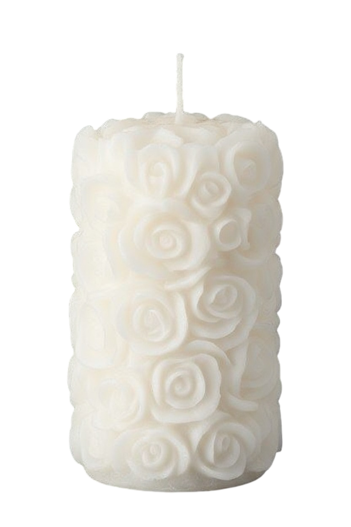 Rohinara scented handmade rose pillar Candles