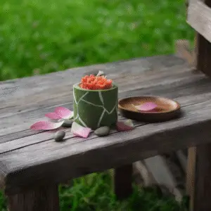 Candle in Concrete Jar